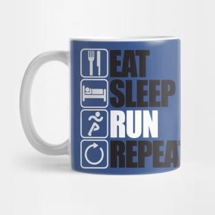 eat sleep run repeat 3 Mug